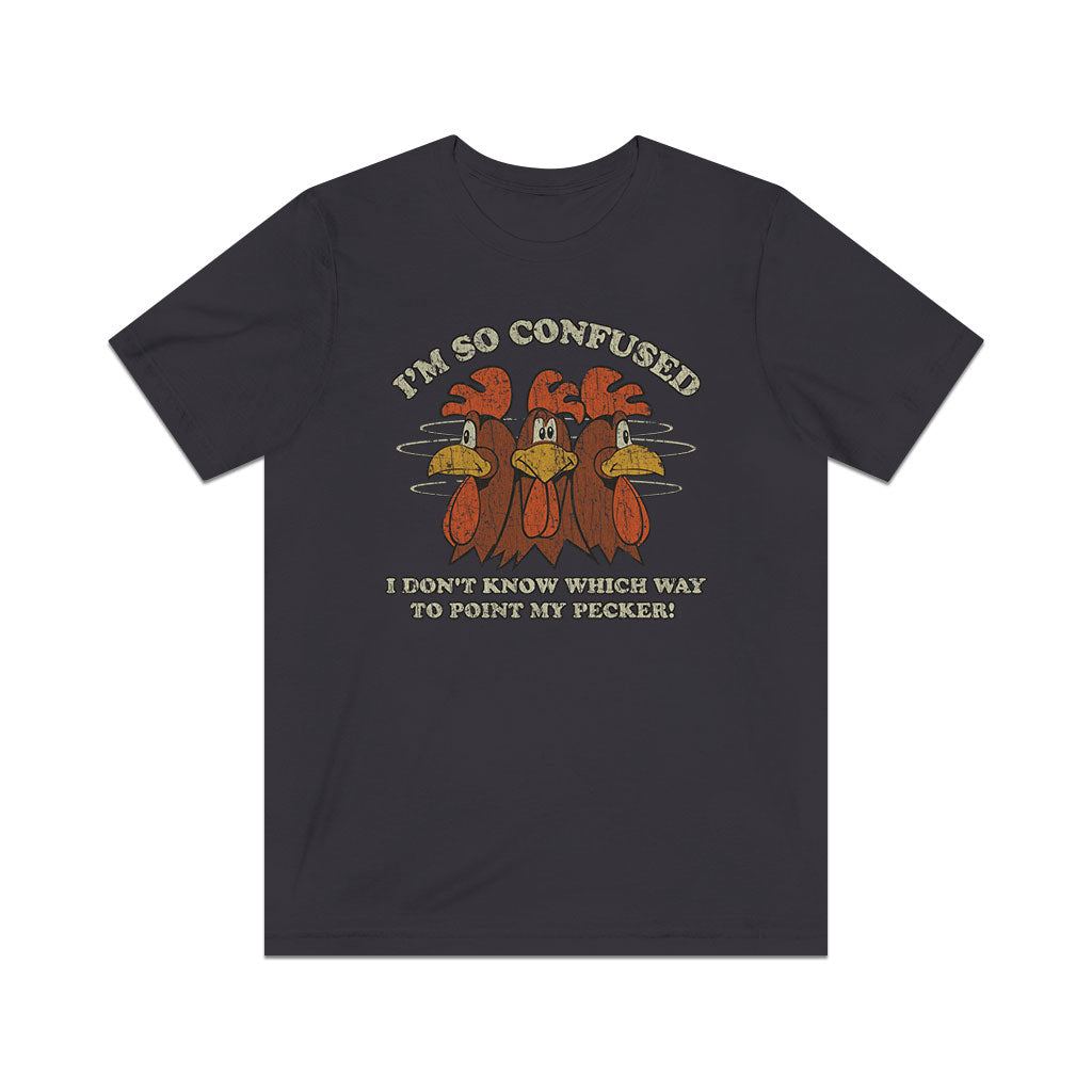 I Don't Know Which Way to Point My Pecker 1976 Vintage Men's T-Shirt
