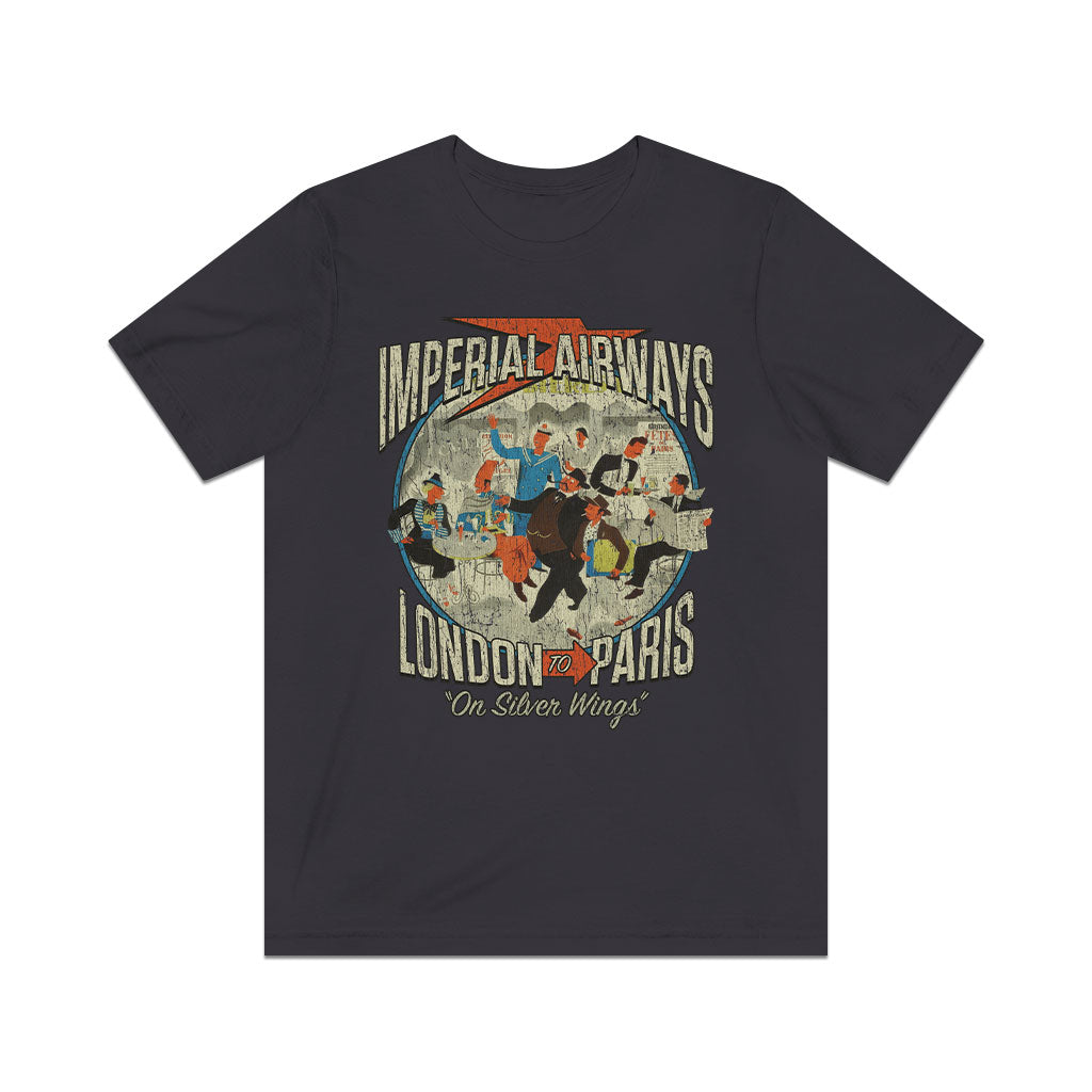 Imperial Airways London to Paris 1935 Vintage Men's T-Shirt