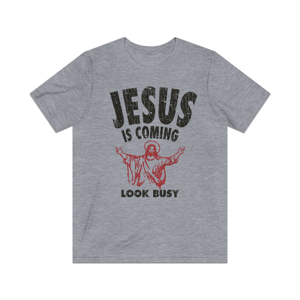 Jesus is Coming, Look Busy 1992 Vintage Men's T-Shirt