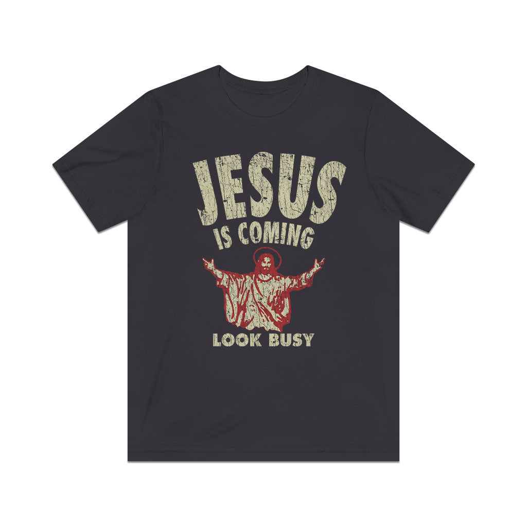 Jesus is Coming, Look Busy 1992 Vintage Men's T-Shirt