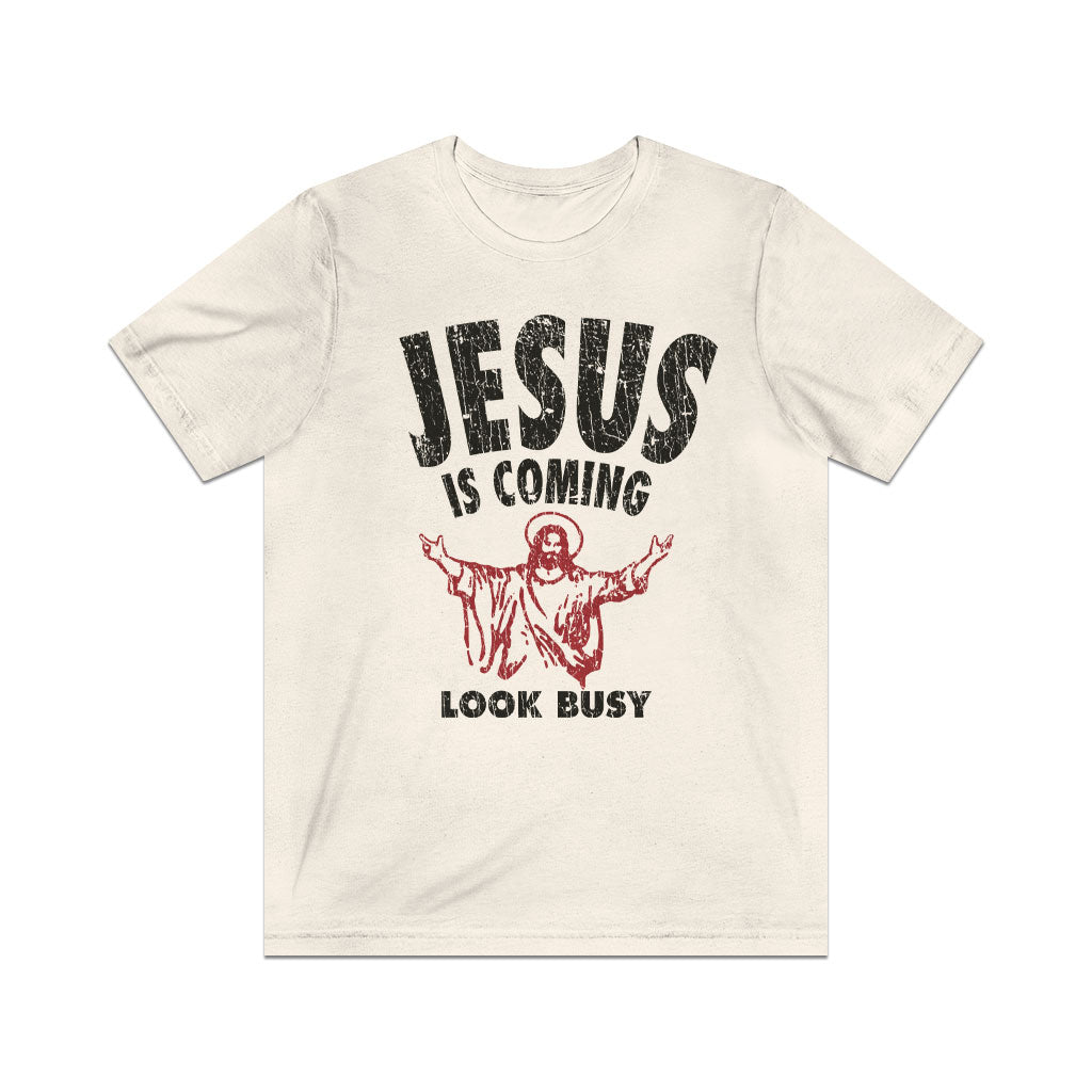 Jesus is Coming, Look Busy 1992 Vintage Men's T-Shirt