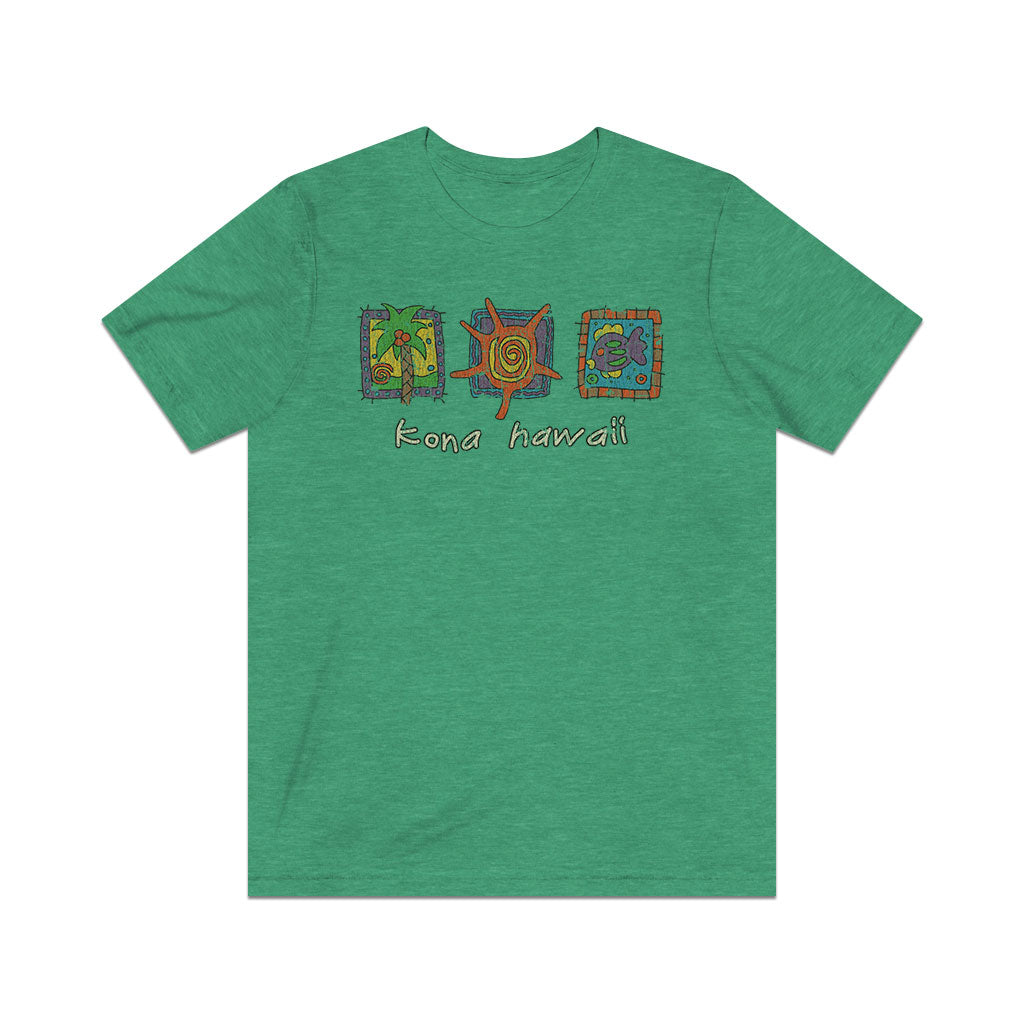 Kona Hawaii Triptych 1992 Vintage Men's T-Shirt