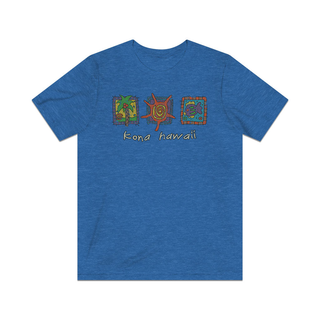 Kona Hawaii Triptych 1992 Vintage Men's T-Shirt