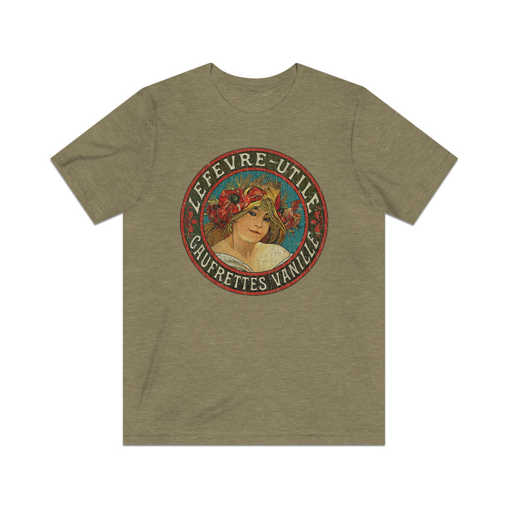 Lefevre-Utile Gaufrettes Vanille 1895 Vintage Men's T-Shirt