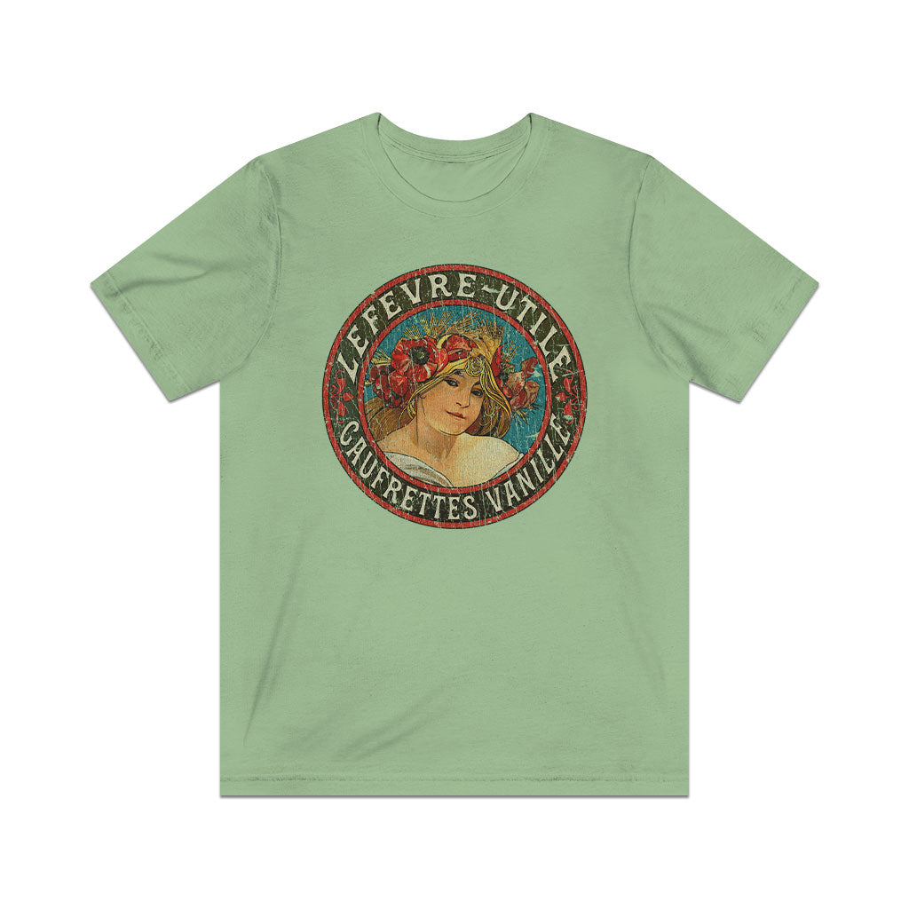 Lefevre-Utile Gaufrettes Vanille 1895 Vintage Men's T-Shirt