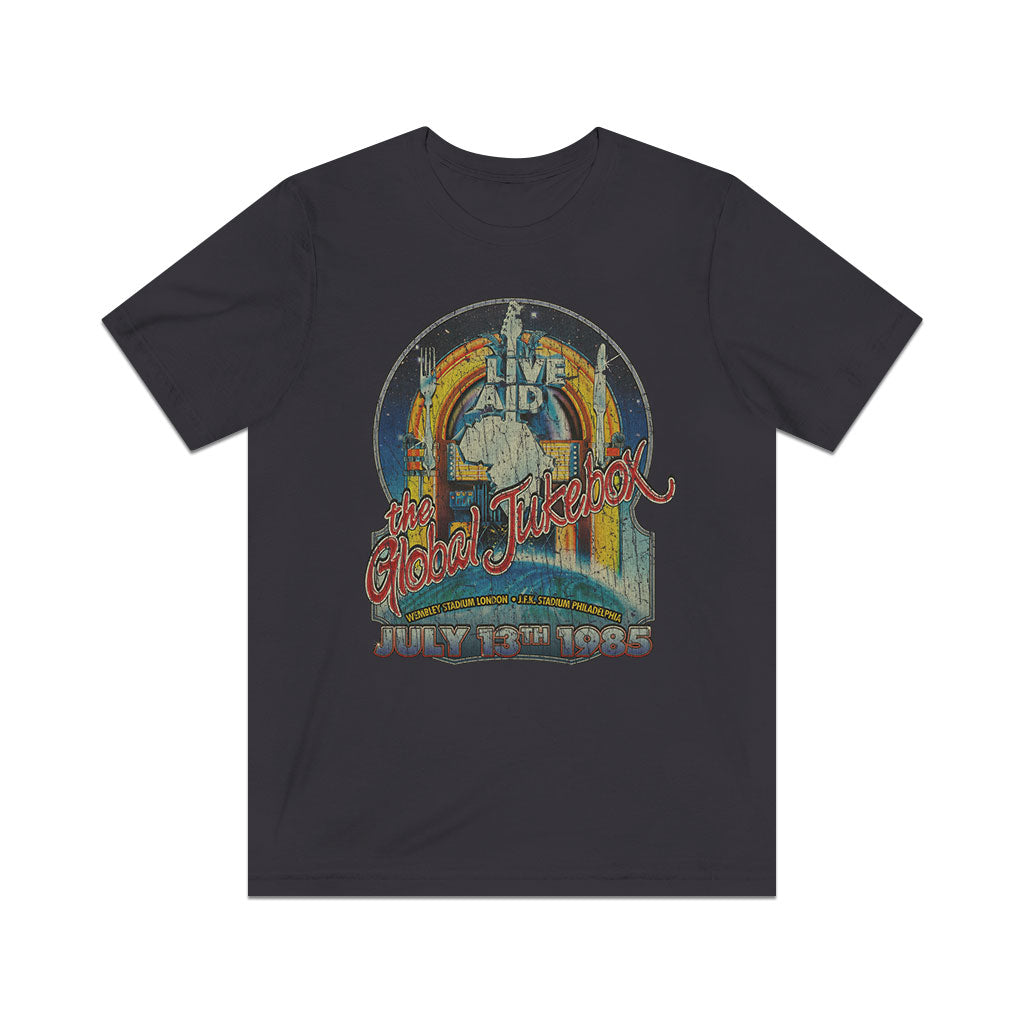 Live Aid Global Jukebox 1985 Vintage Men's T-Shirt