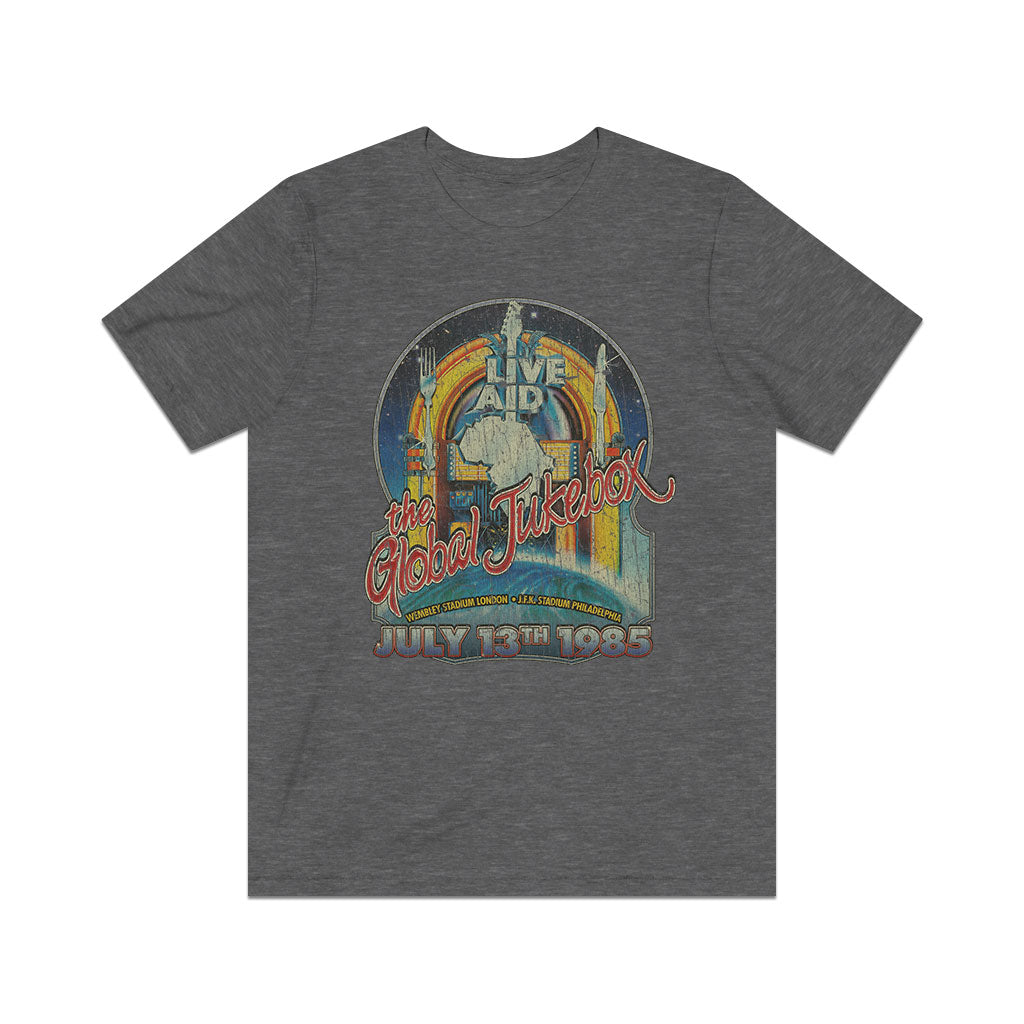 Live Aid Global Jukebox 1985 Vintage Men's T-Shirt