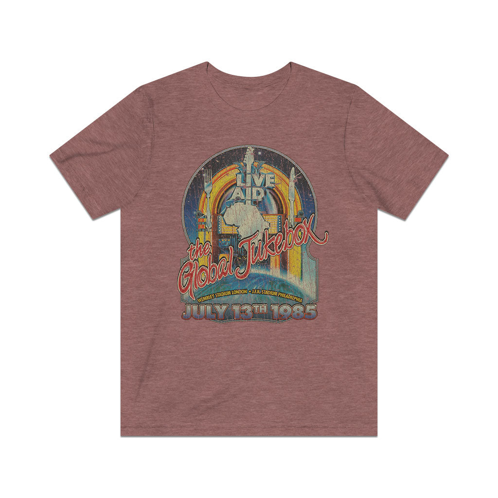 Live Aid Global Jukebox 1985 Vintage Men's T-Shirt