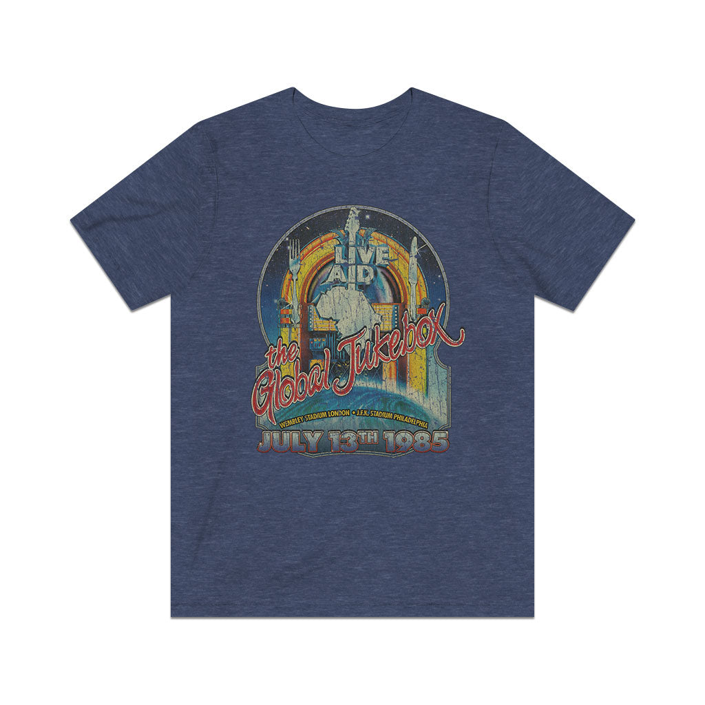 Live Aid Global Jukebox 1985 Vintage Men's T-Shirt