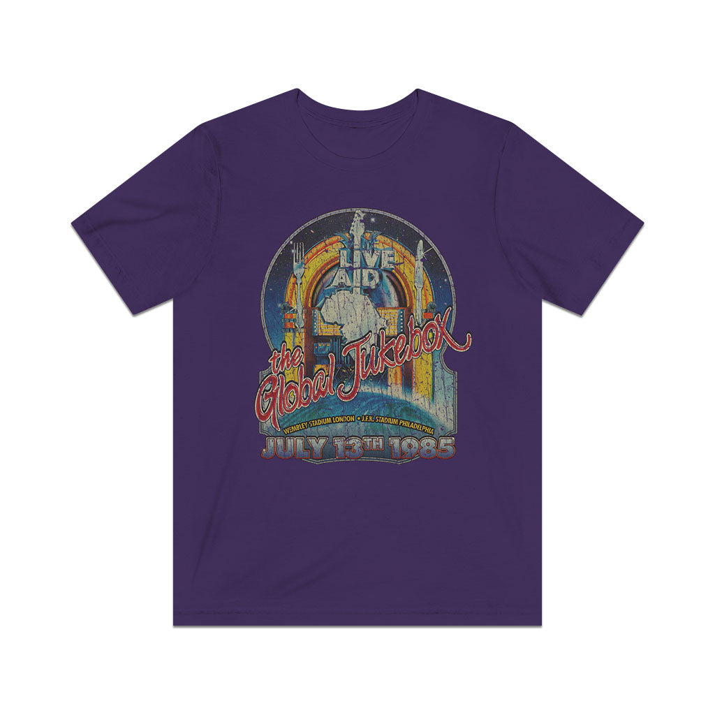 Live Aid Global Jukebox 1985 Vintage Men's T-Shirt