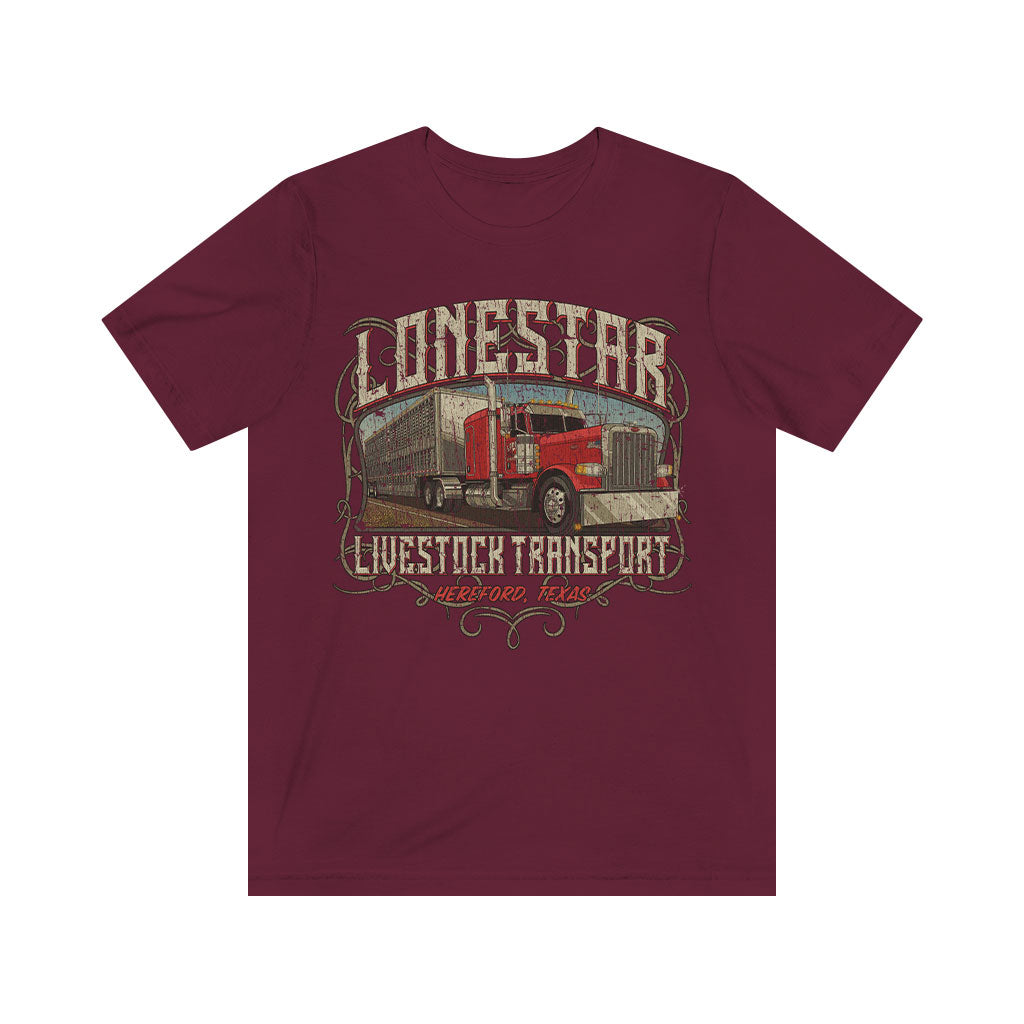 Lonestar Livestock Transport 1982 Vintage Men's T-Shirt