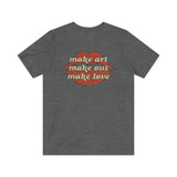 Make Art. Make Out. Make Love. 1971 Vintage Men's T-Shirt