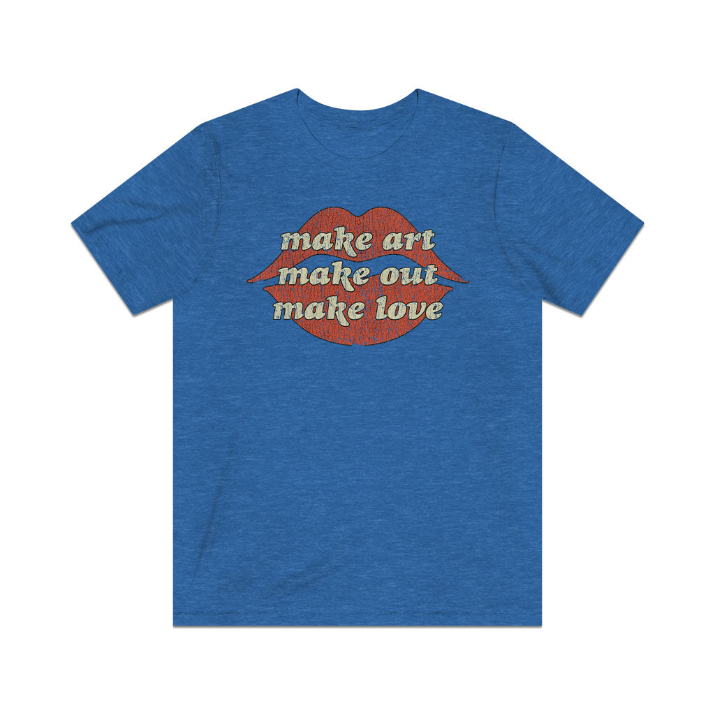 Make Art. Make Out. Make Love. 1971 Vintage Men's T-Shirt