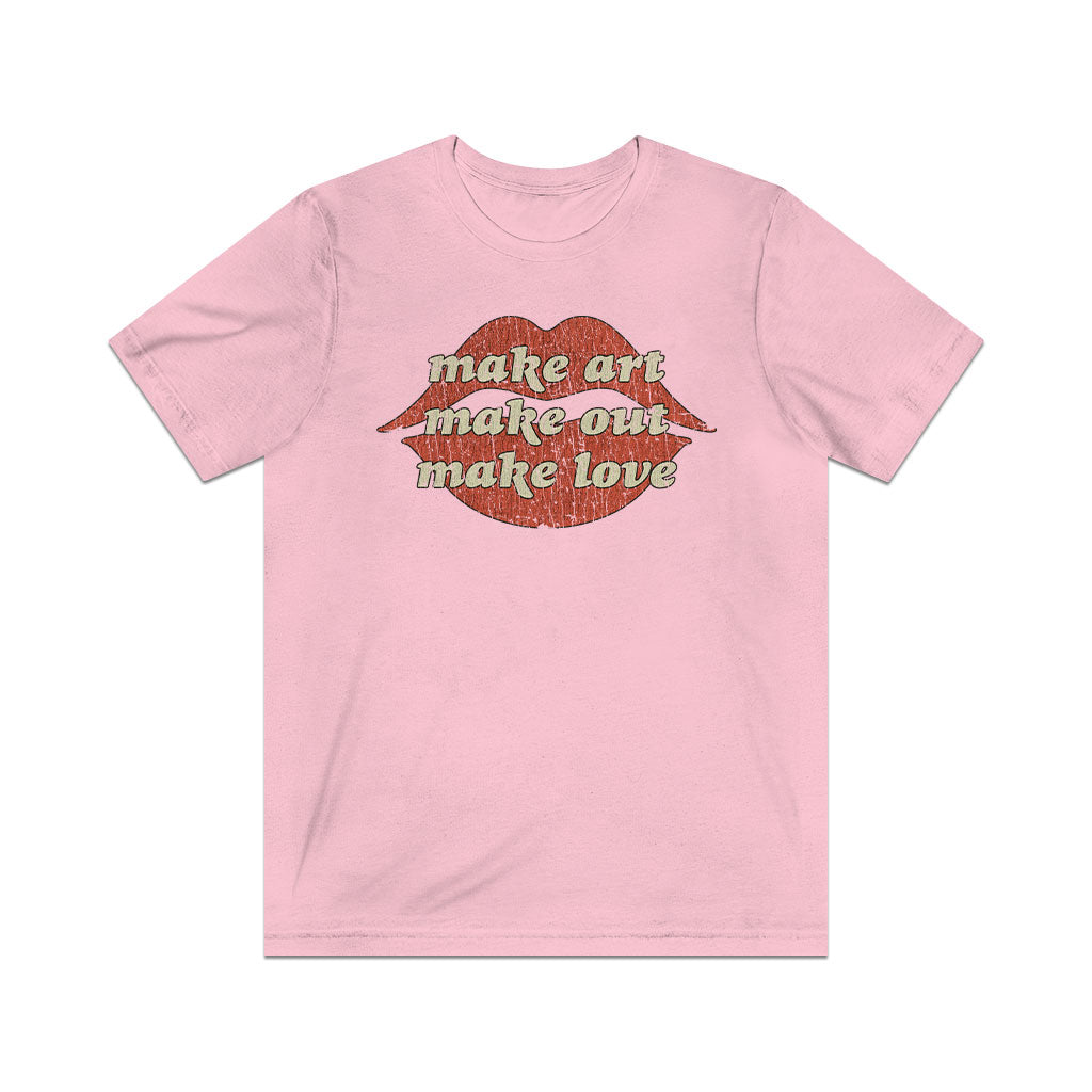 Make Art. Make Out. Make Love. 1971 Vintage Men's T-Shirt