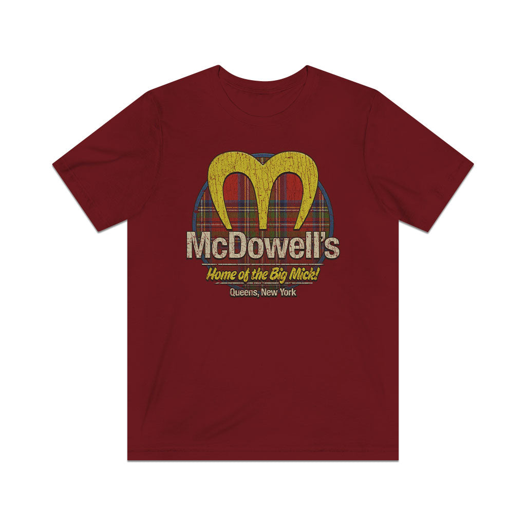 McDowell’s Big Mick Plaid 1988 Vintage Men's T-Shirt