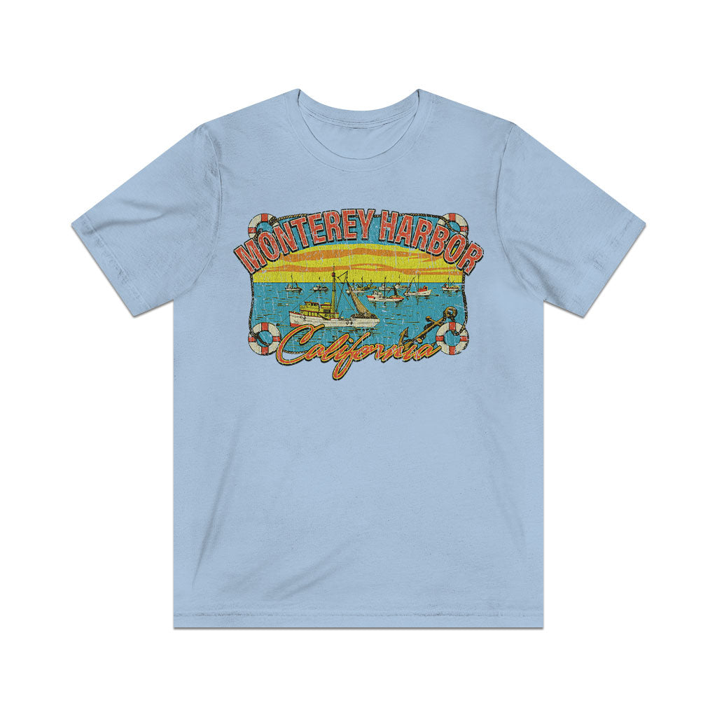 Monterey Harbor 1958 Vintage Men's T-Shirt
