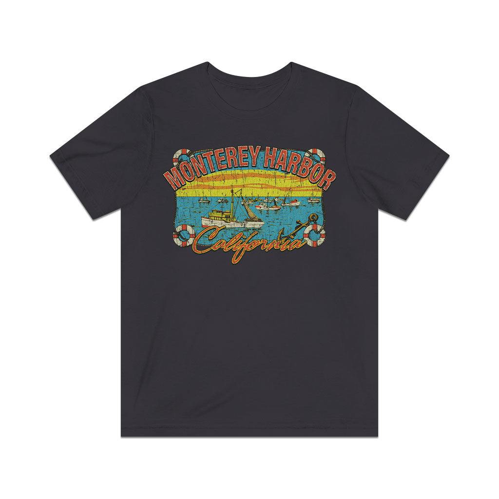 Monterey Harbor 1958 Vintage Men's T-Shirt