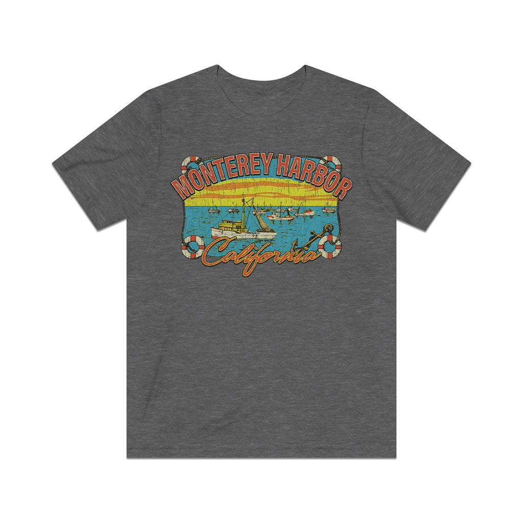 Monterey Harbor 1958 Vintage Men's T-Shirt