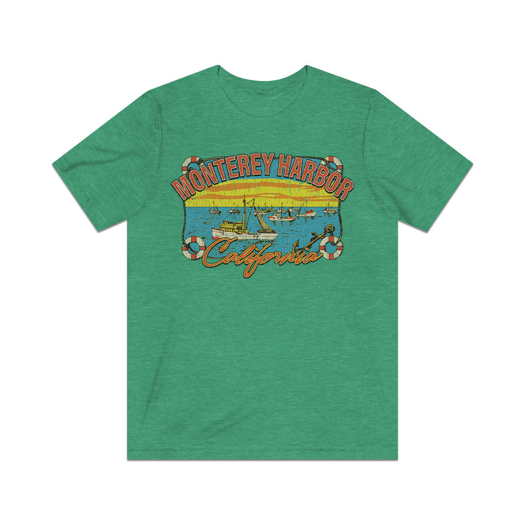 Monterey Harbor 1958 Vintage Men's T-Shirt