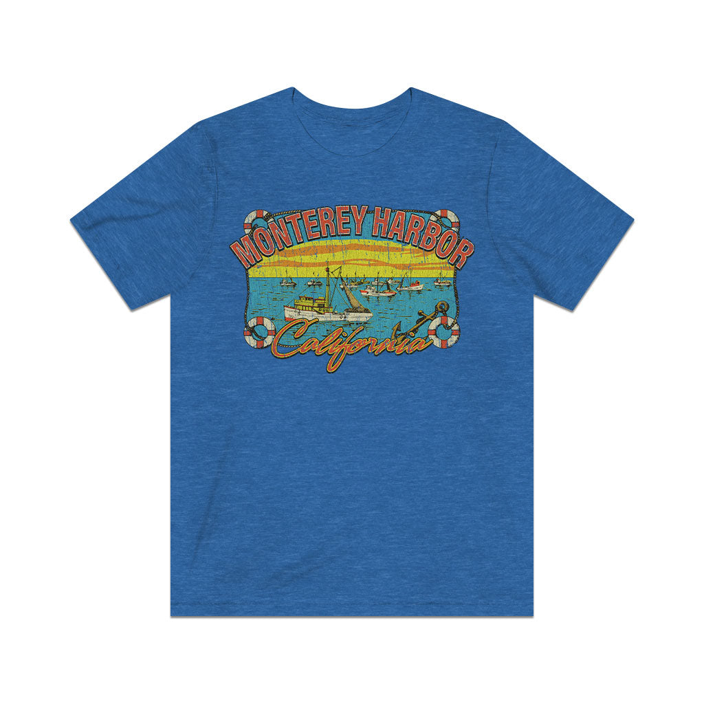 Monterey Harbor 1958 Vintage Men's T-Shirt