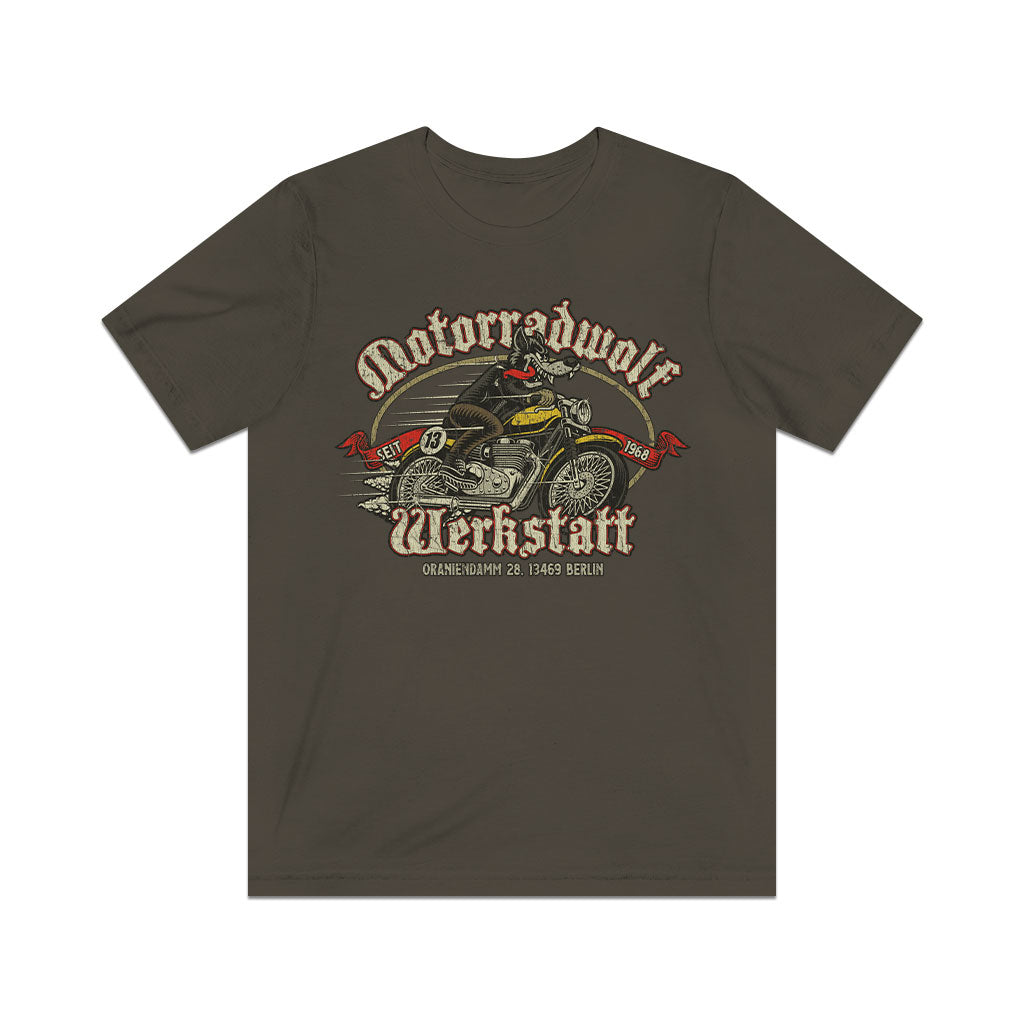 Motorradwolf Werkstatt 1968 Vintage Men’s T-Shirt