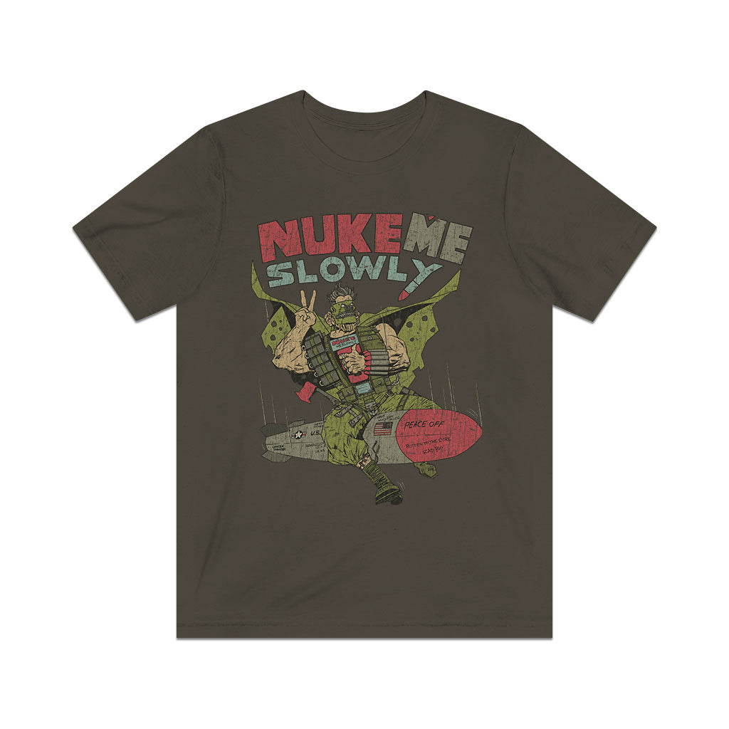 Nuke Me Slowly 1987 Vintage Men's T-Shirt