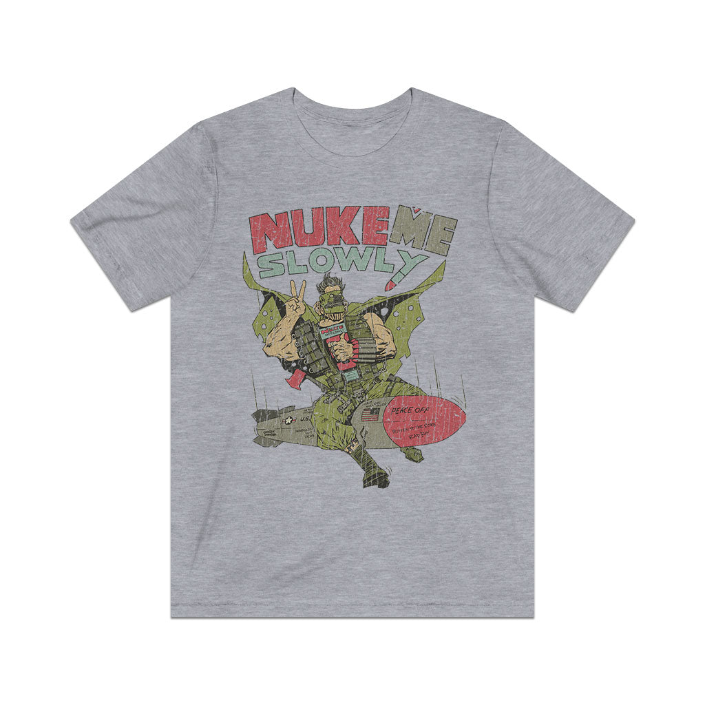 Nuke Me Slowly 1987 Vintage Men's T-Shirt