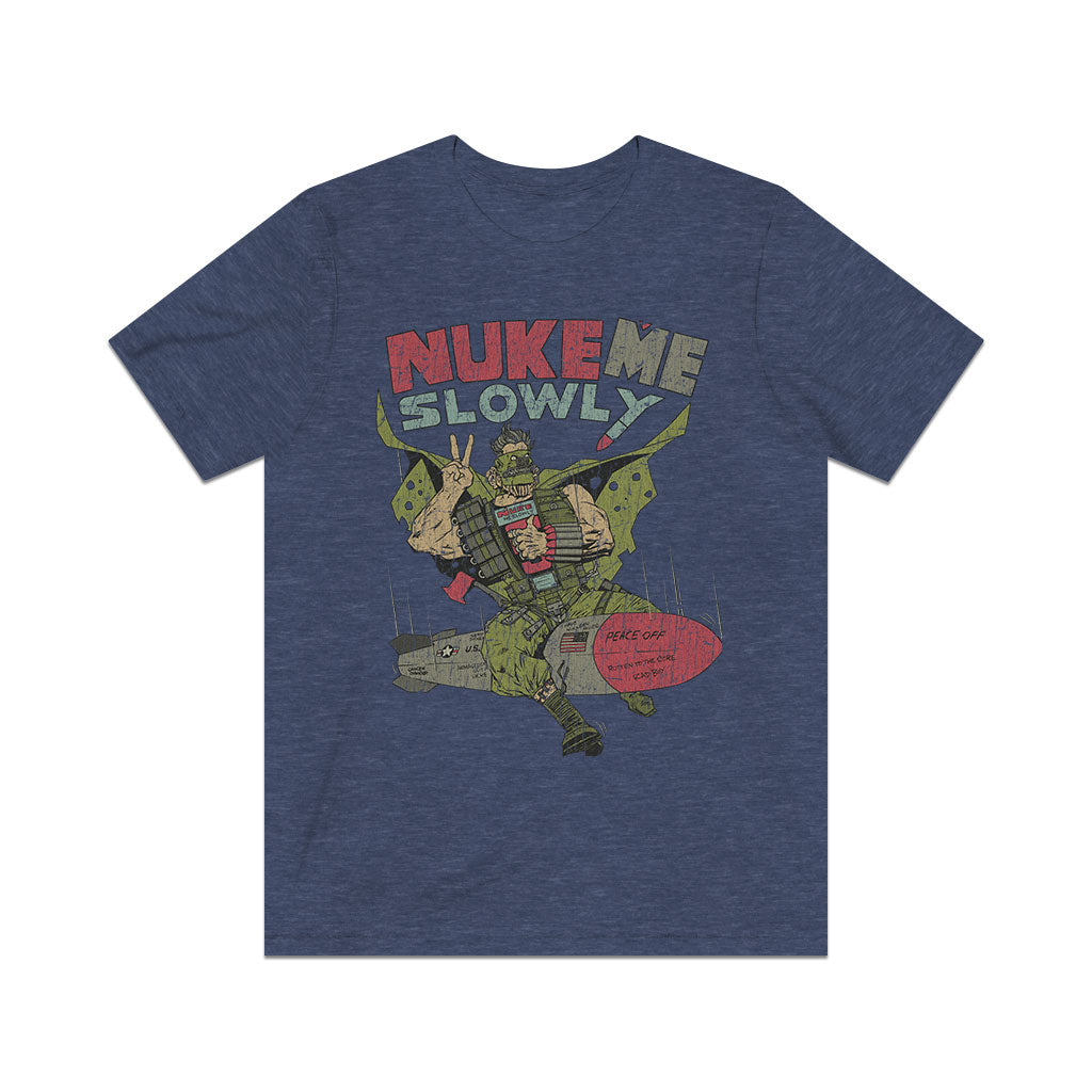 Nuke Me Slowly 1987 Vintage Men's T-Shirt