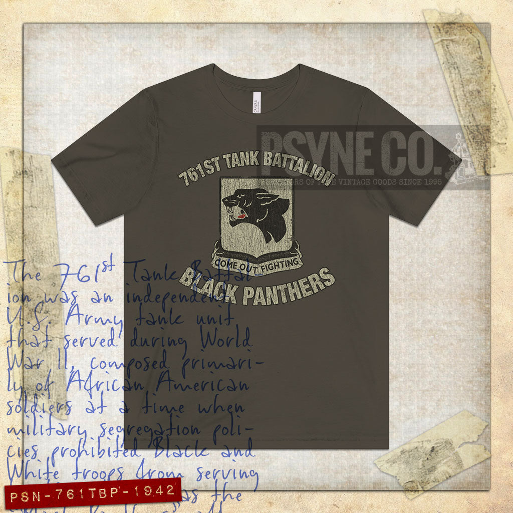 761st Tank Battalion Black Panthers 1942 Vintage Men's T-Shirt