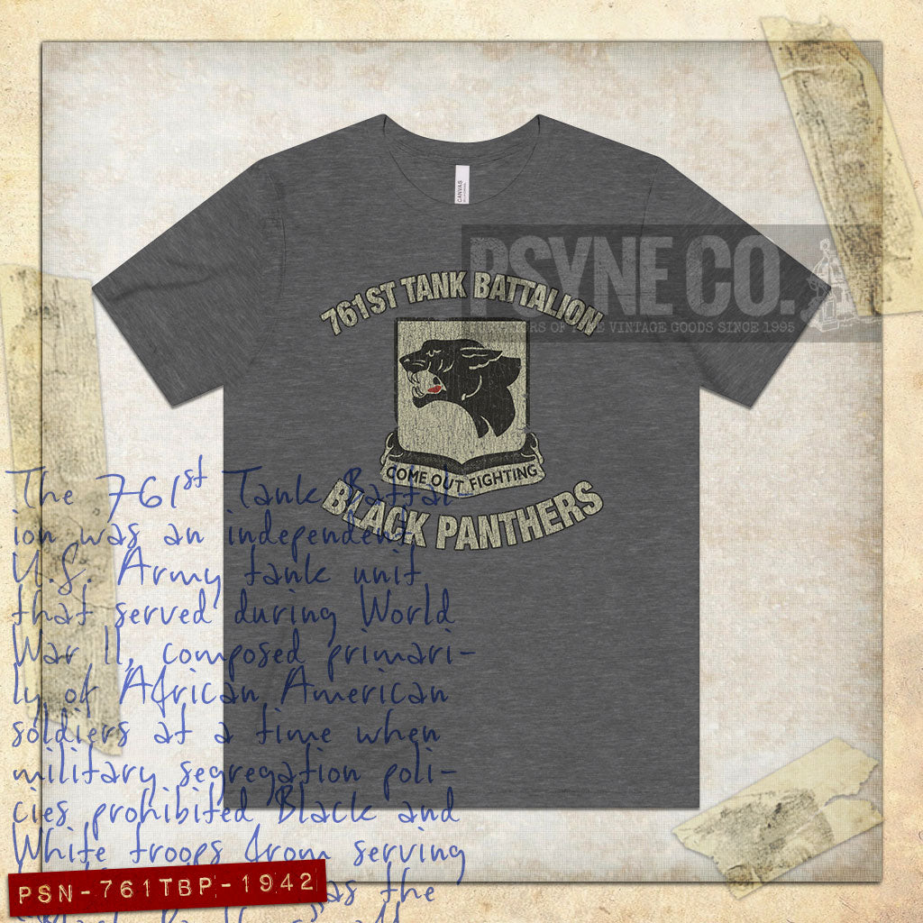 761st Tank Battalion Black Panthers 1942 Vintage Men's T-Shirt