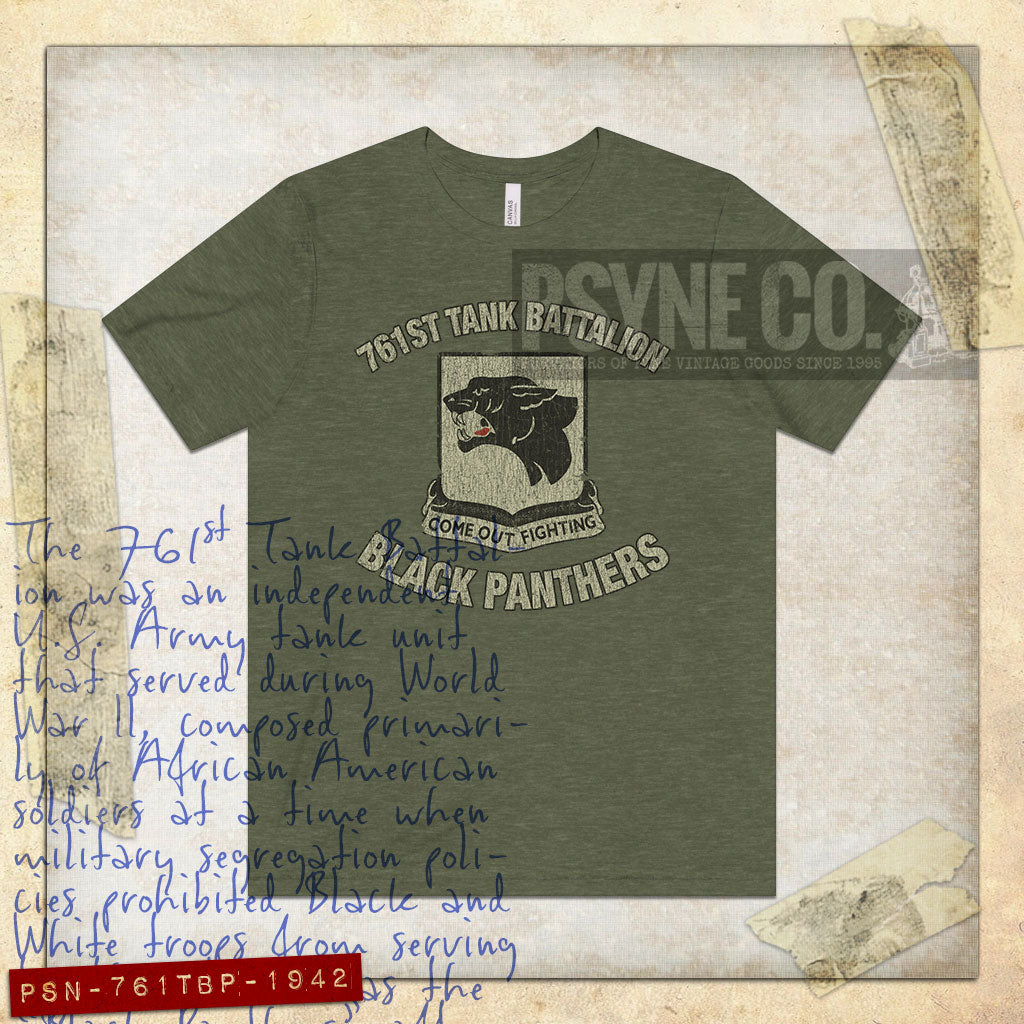 761st Tank Battalion Black Panthers 1942 Vintage Men's T-Shirt