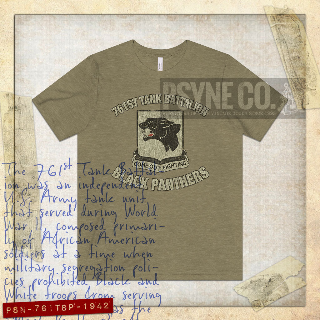 761st Tank Battalion Black Panthers 1942 Vintage Men's T-Shirt