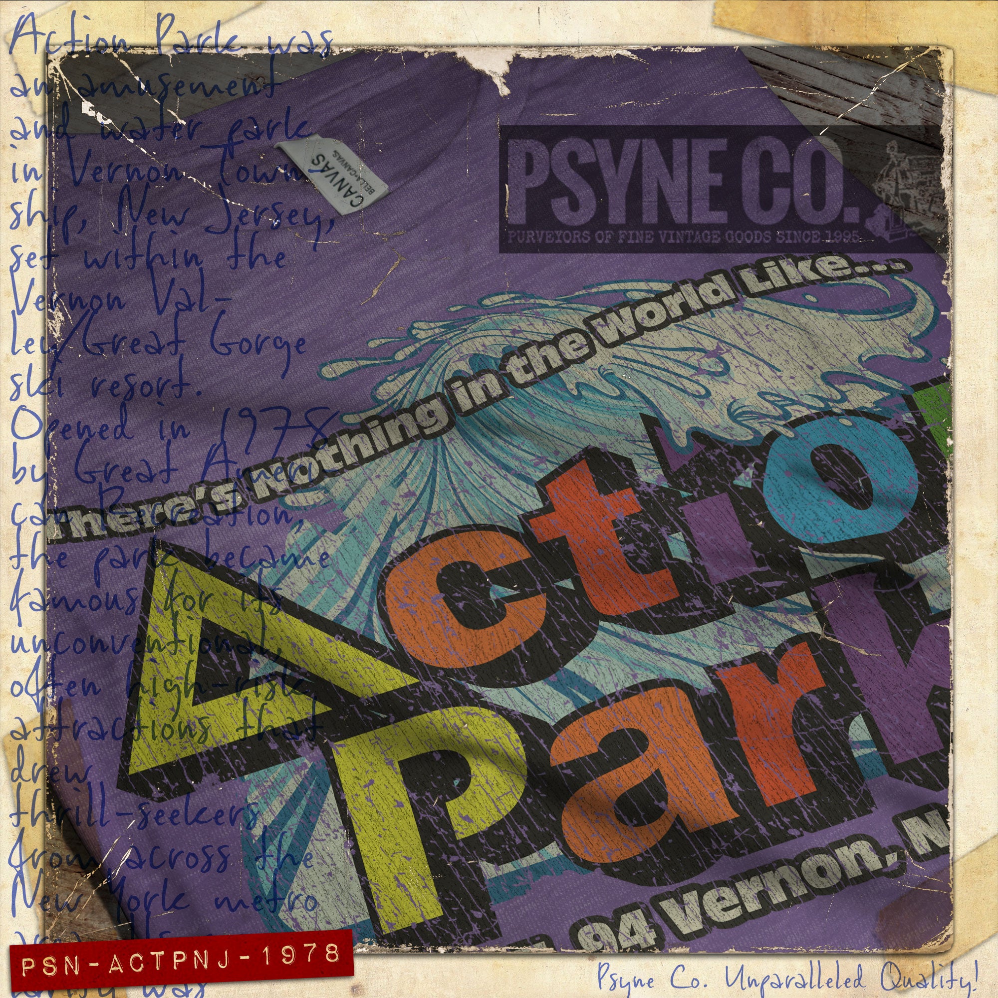 Action Park New Jersey 1978 Vintage Men's T-Shirt