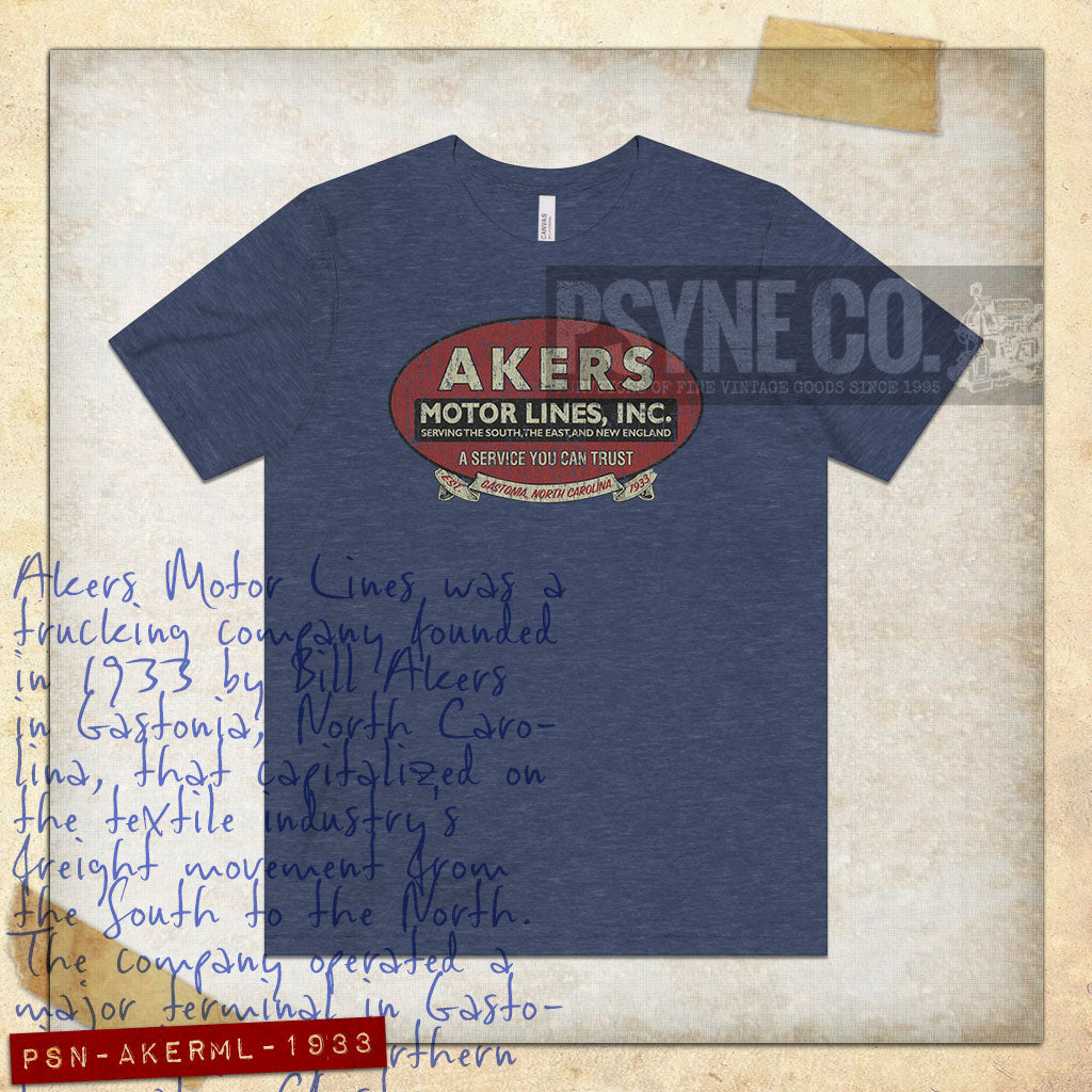 Akers Motor Lines 1933 Vintage Men's T-Shirt