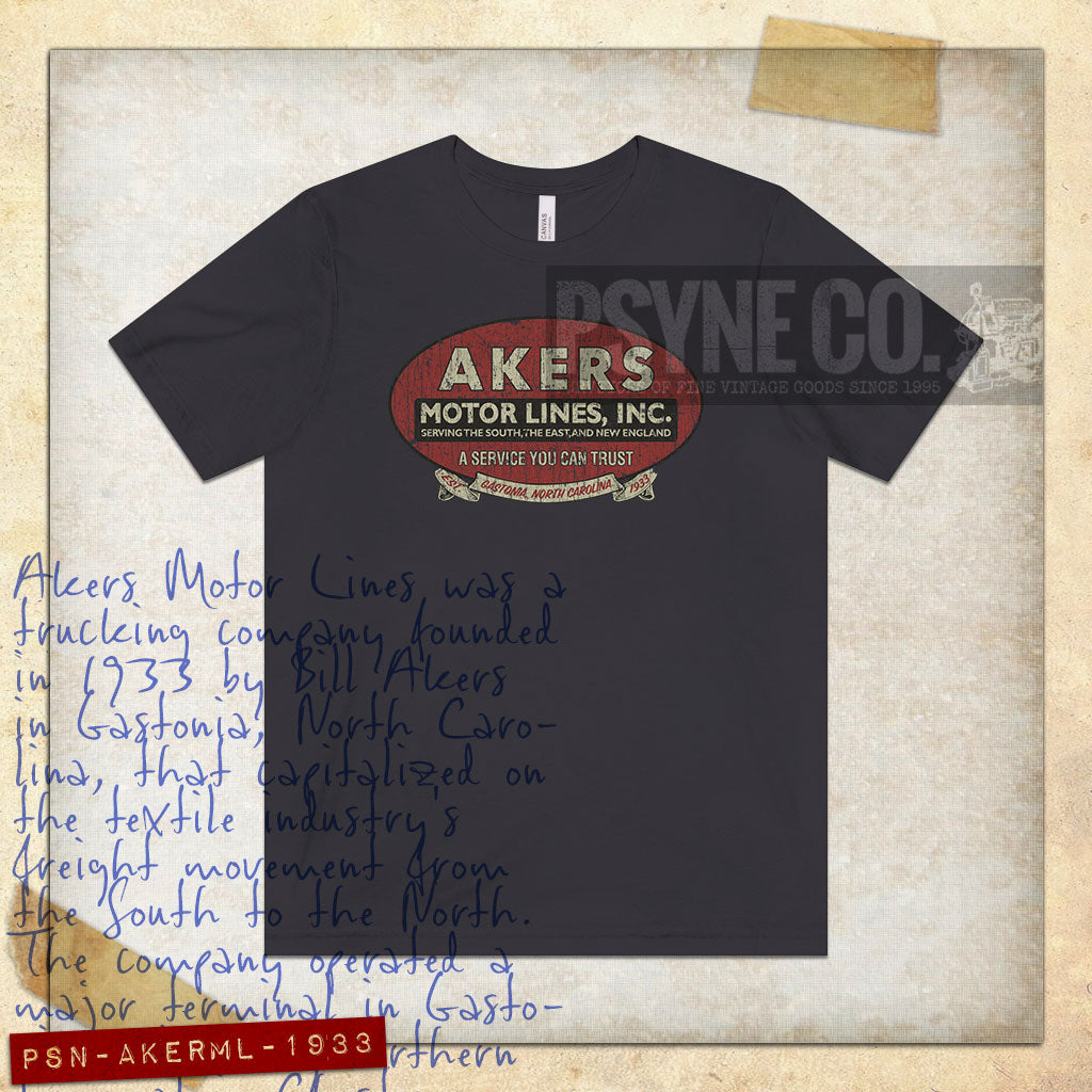 Akers Motor Lines 1933 Vintage Men's T-Shirt