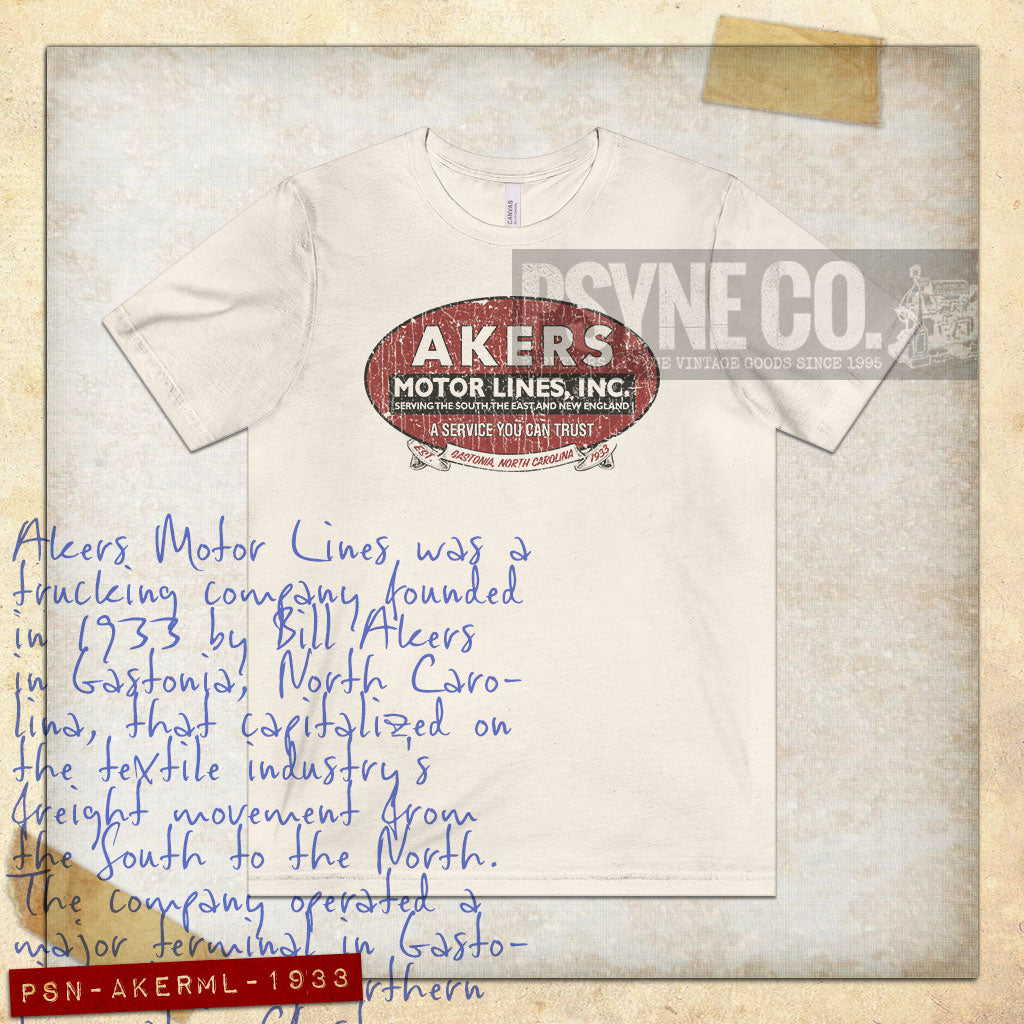 Akers Motor Lines 1933 Vintage Men's T-Shirt