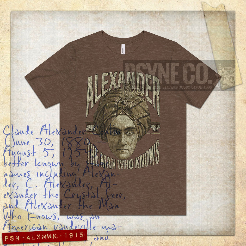 Alexander the Man Who Knows 1915 Vintage Men's T-Shirt