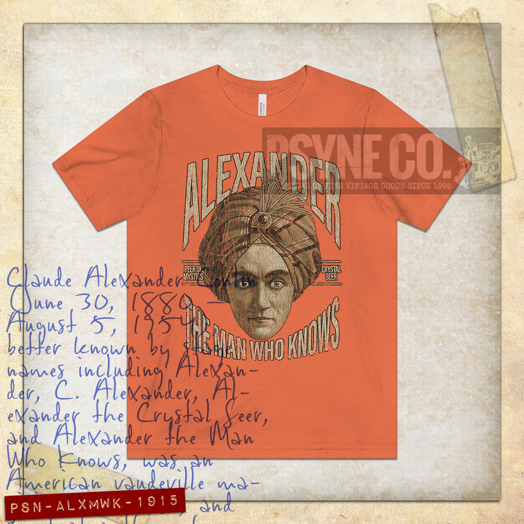 Alexander the Man Who Knows 1915 Vintage Men's T-Shirt