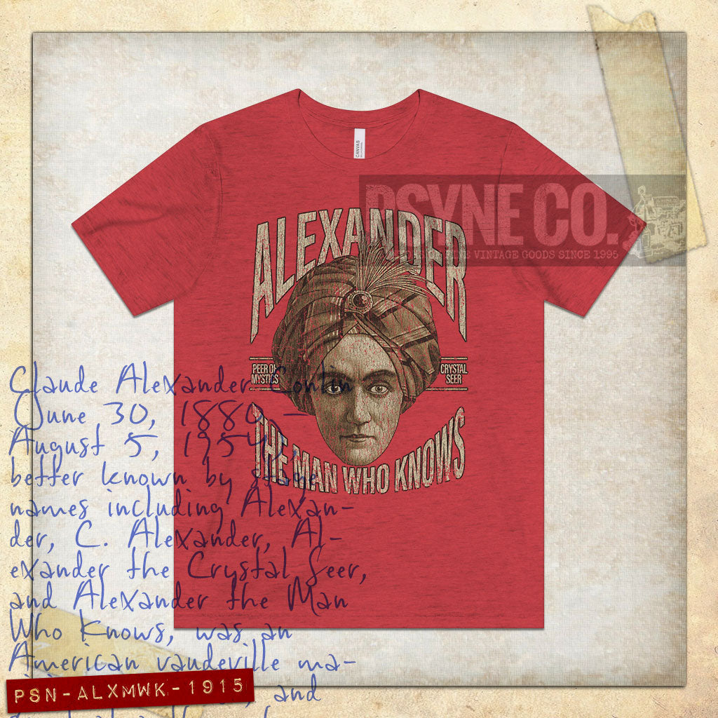 Alexander the Man Who Knows 1915 Vintage Men's T-Shirt
