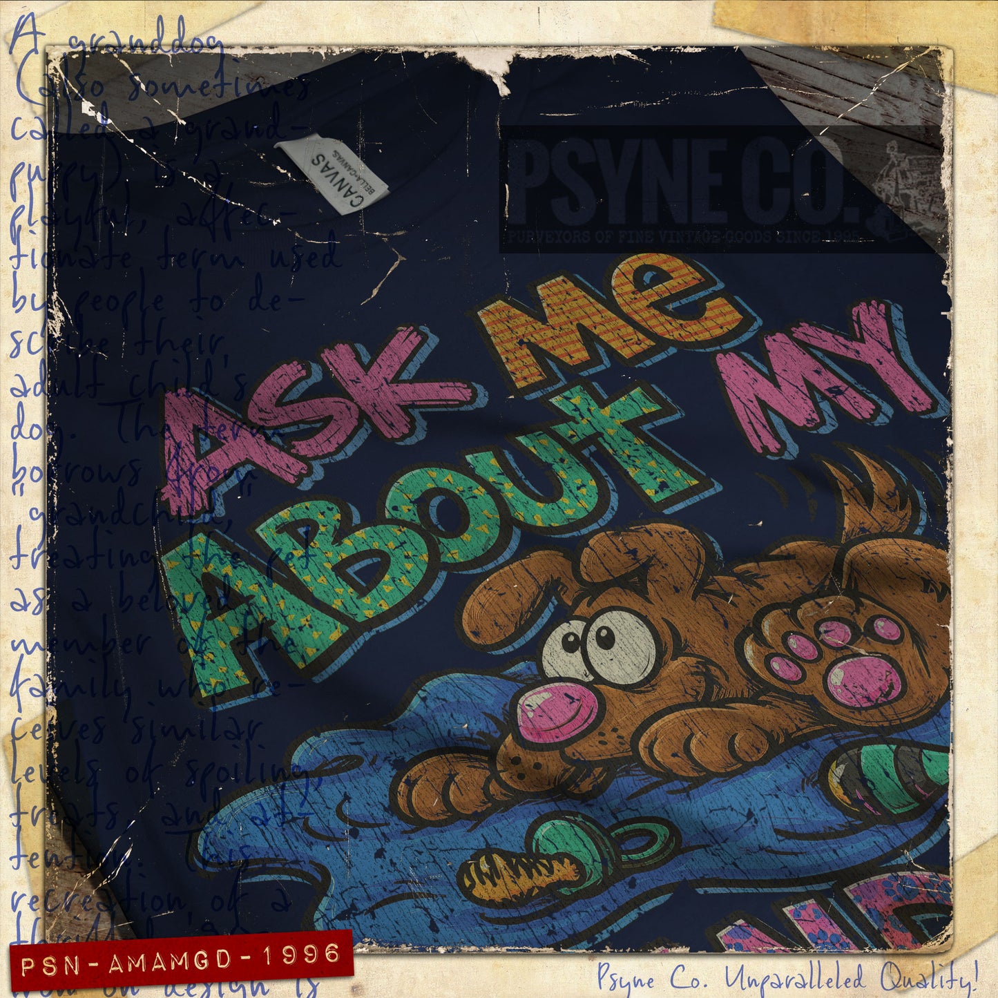 Ask Me About My Granddog 1996 Vintage Men's T-Shirt