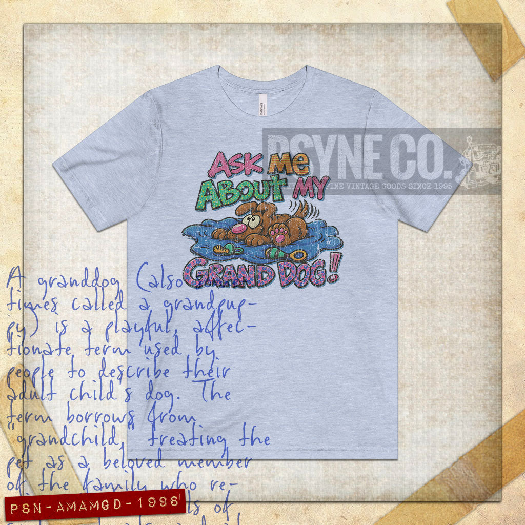 Ask Me About My Granddog 1996 Vintage Men's T-Shirt