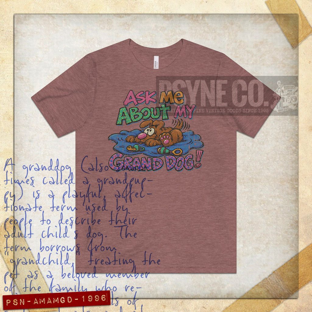Ask Me About My Granddog 1996 Vintage Men's T-Shirt
