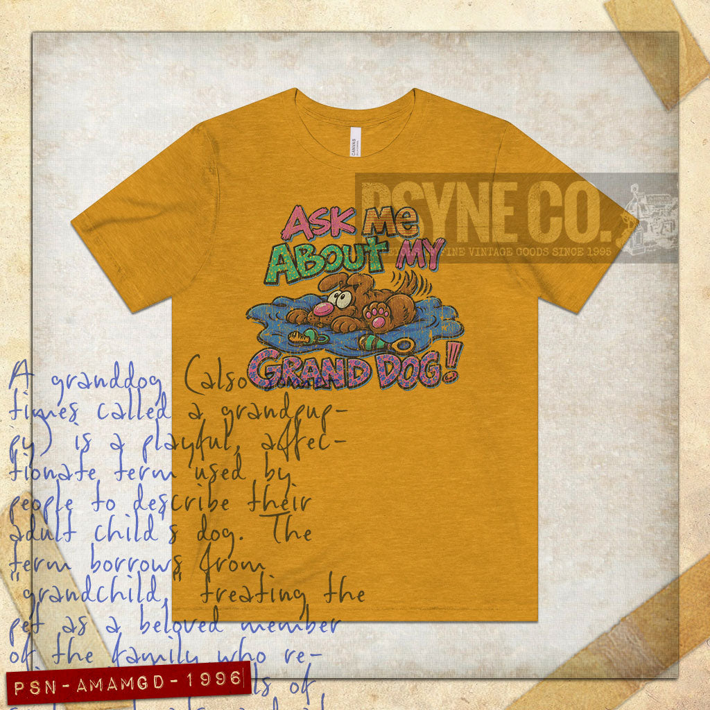 Ask Me About My Granddog 1996 Vintage Men's T-Shirt