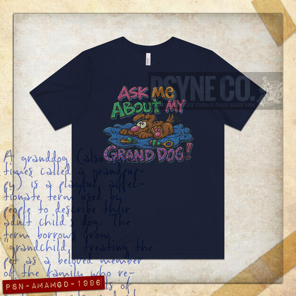 Ask Me About My Granddog 1996 Vintage Men's T-Shirt