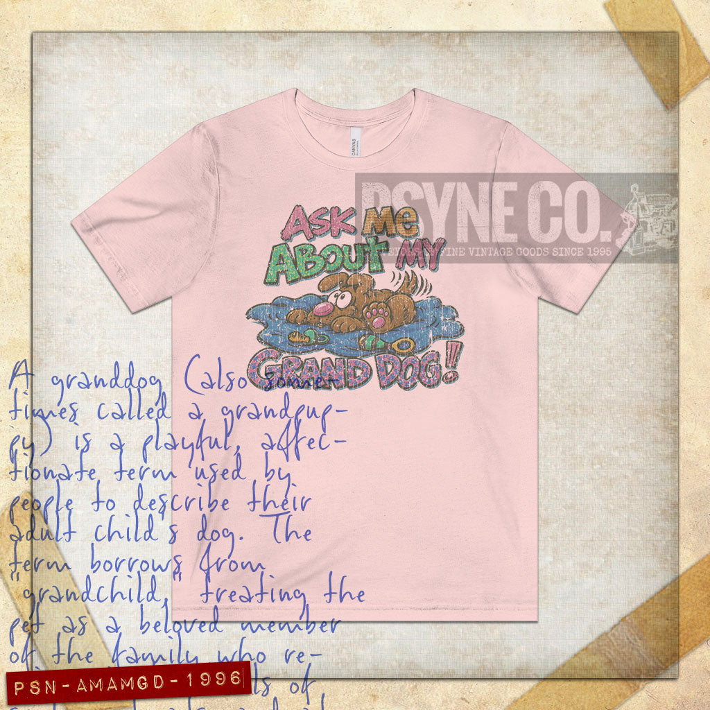 Ask Me About My Granddog 1996 Vintage Men's T-Shirt