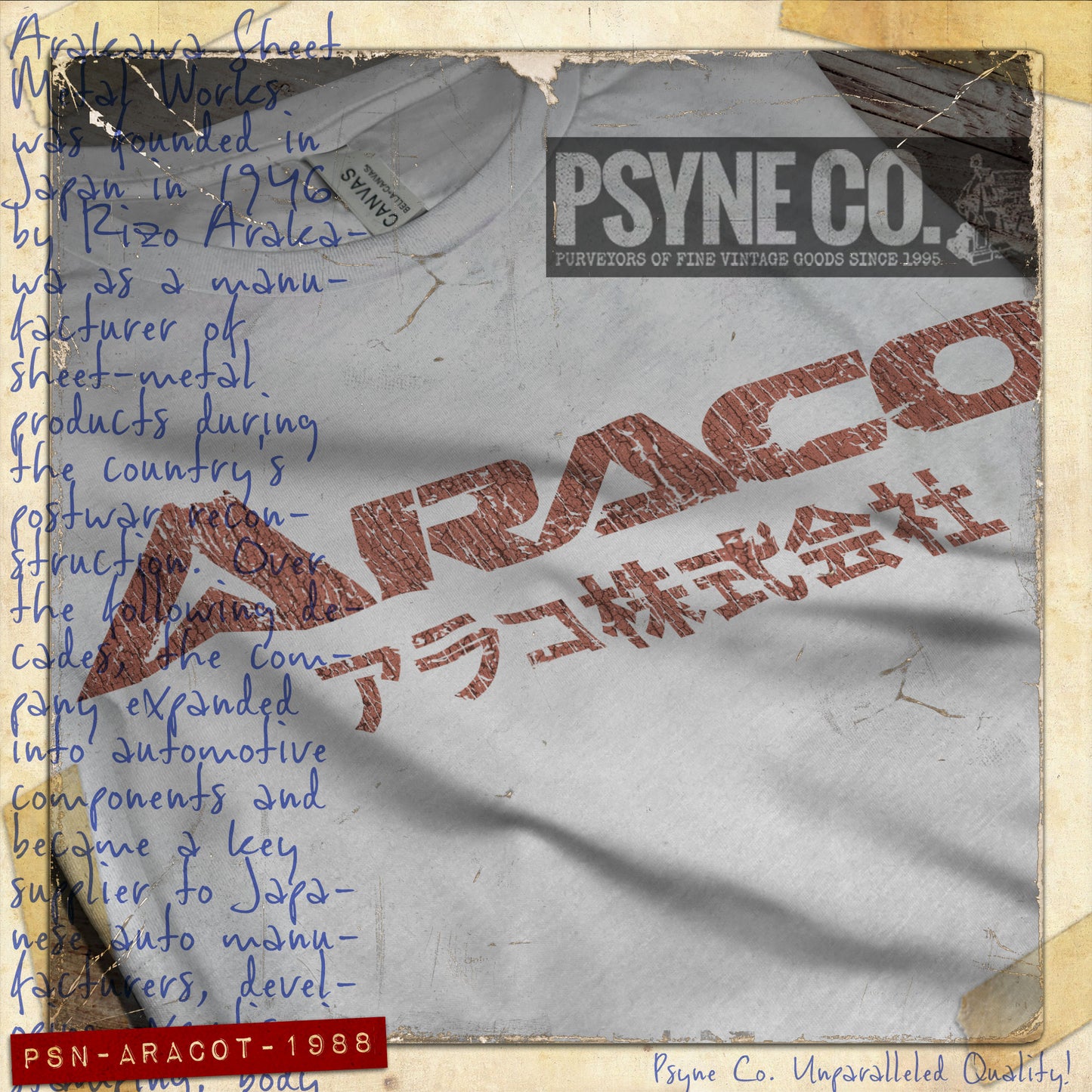 ARACO - Arakawa Auto Body Industry 1988 Vintage Men’s T-Shirt