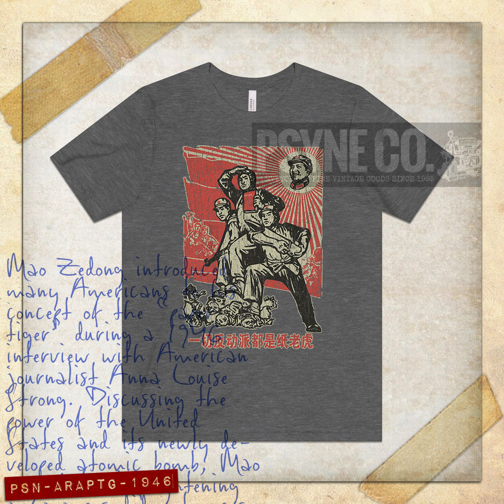 All Reactionaries Are Paper Tigers 1946 Vintage Men's T-Shirt