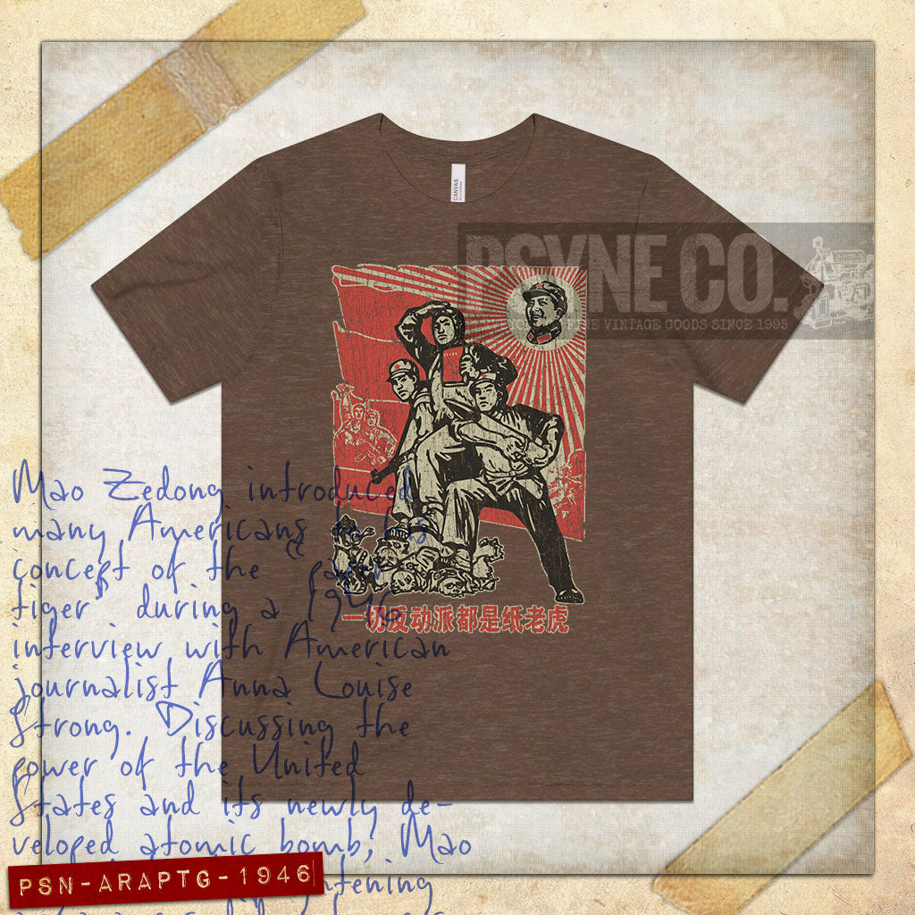 All Reactionaries Are Paper Tigers 1946 Vintage Men's T-Shirt