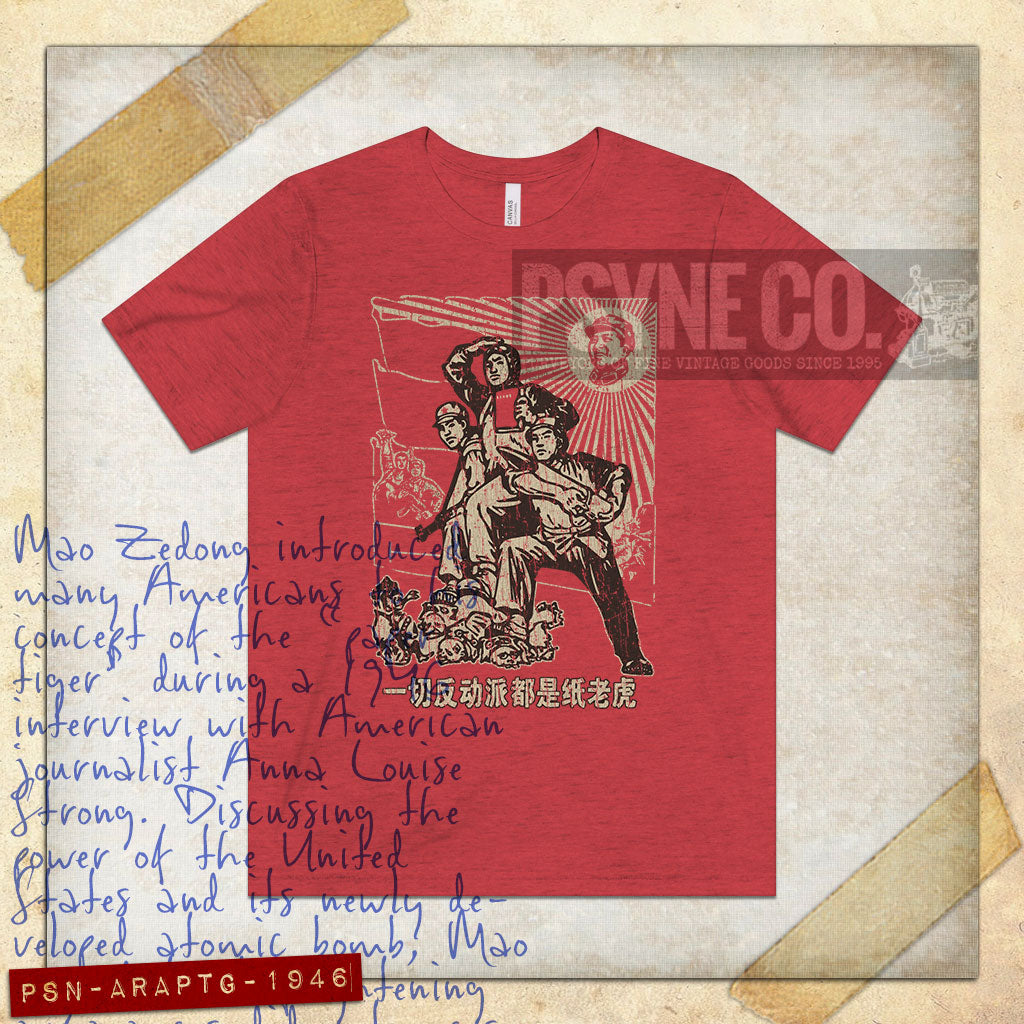 All Reactionaries Are Paper Tigers 1946 Vintage Men's T-Shirt