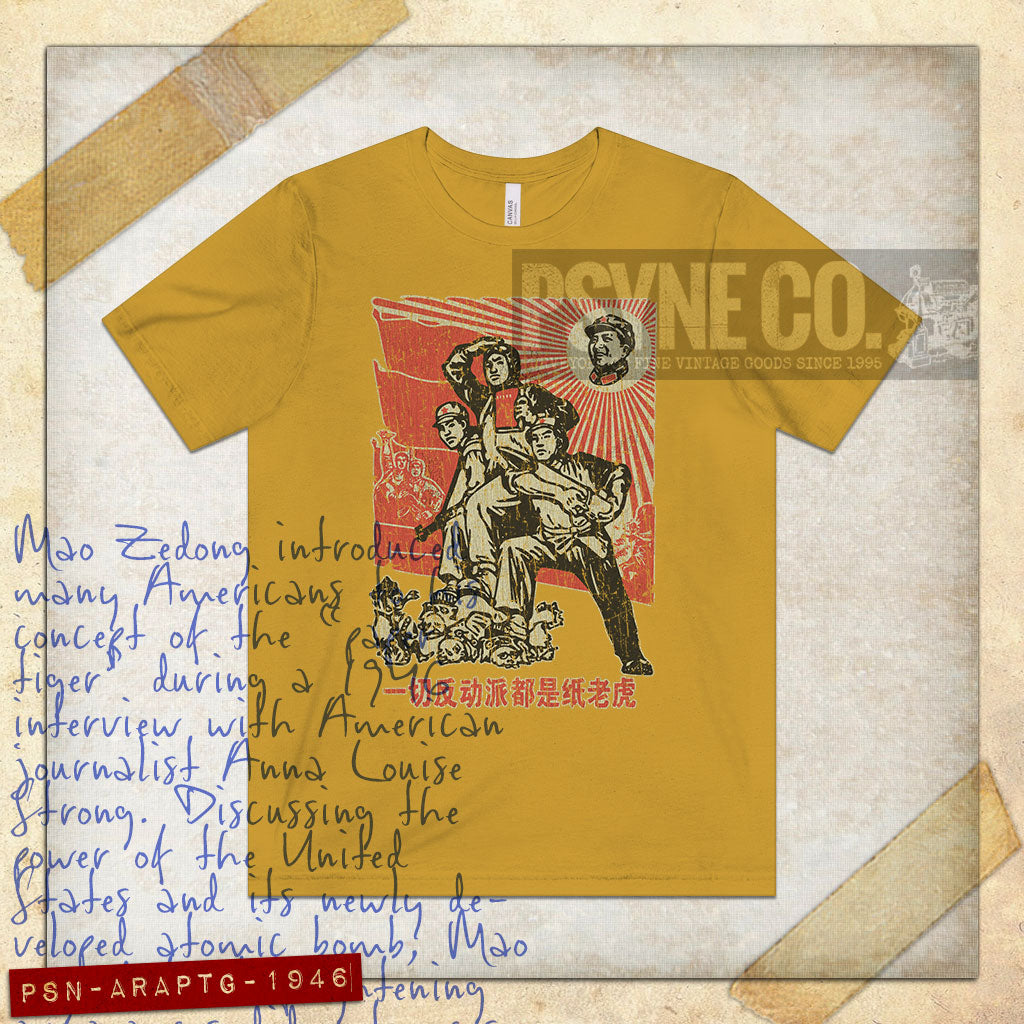 All Reactionaries Are Paper Tigers 1946 Vintage Men's T-Shirt